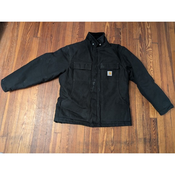 Carhartt Black Mens Quilted Jacket Size Large